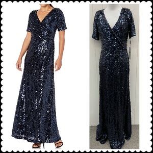 Calvin Klein Sequin Gown NEW Sz 4
